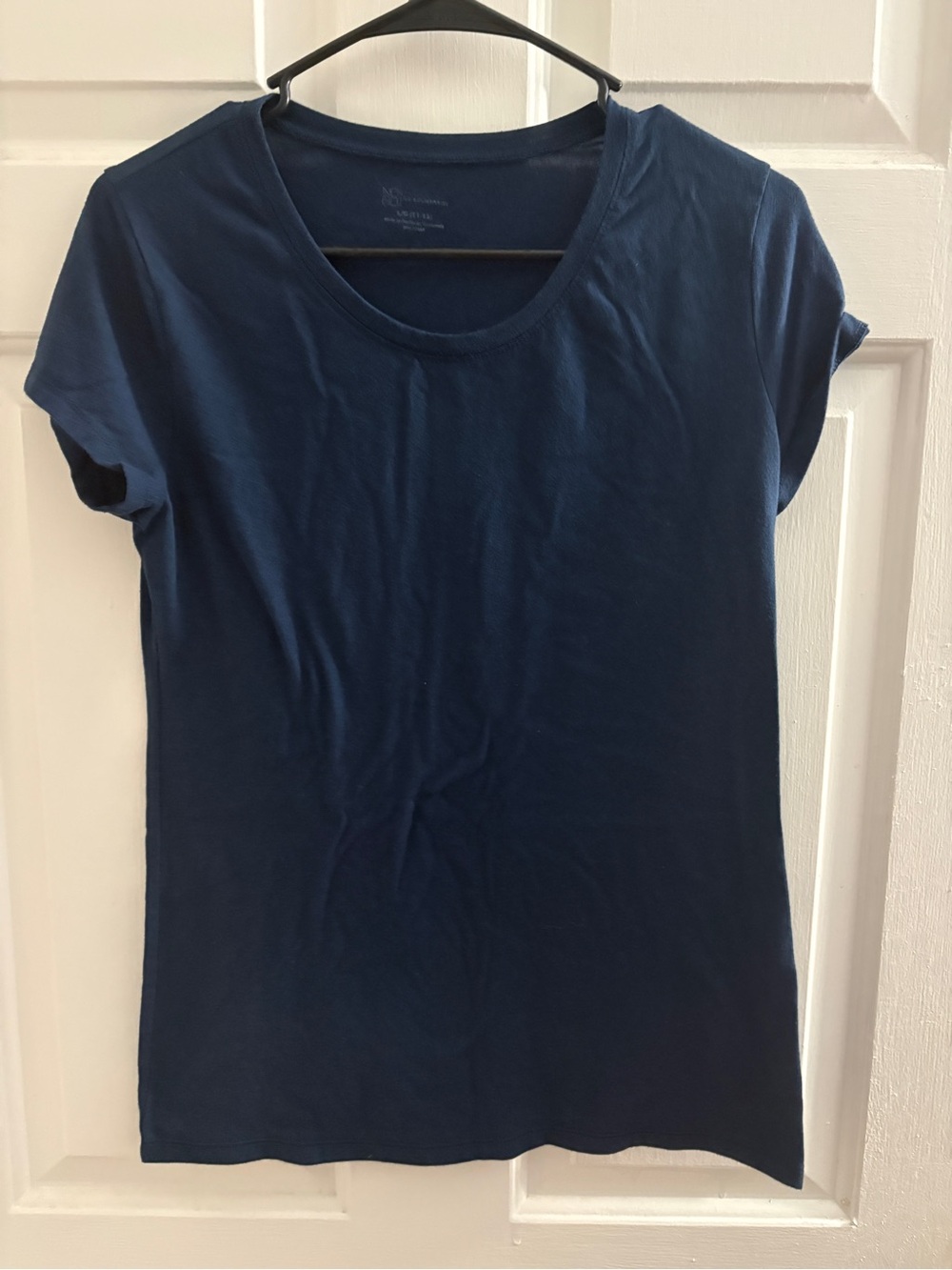 No Boundaries Navy Scoop Neck Short Sleeve Tee